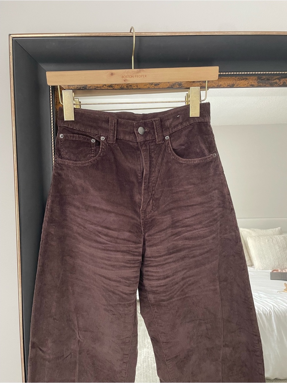 Madewell Dark Brown Wide-Leg Corduroy Jeans - Picture 4 of 6
